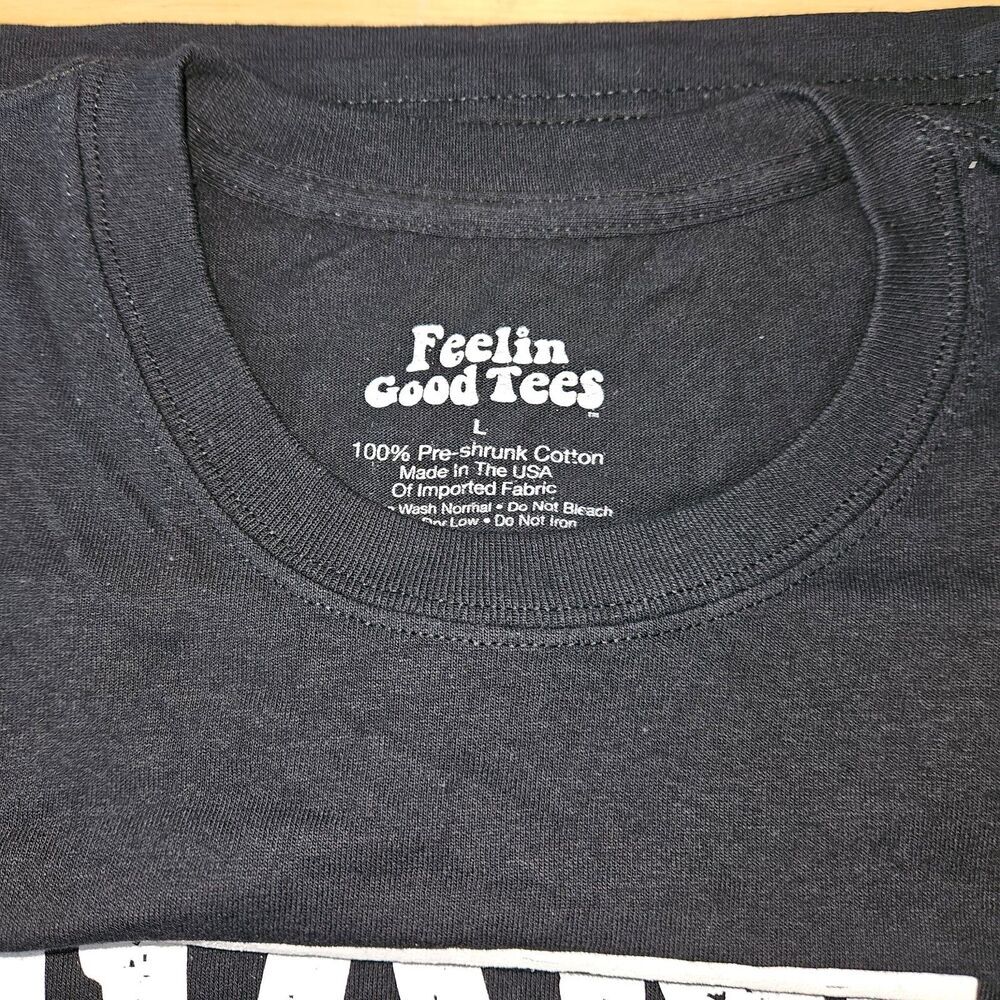 Men's funny t-shirt black-Size L - Picture 2 of 2